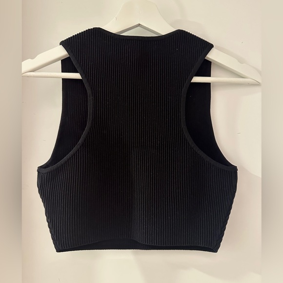 Babaton Black Ribbed Women's Top - Picture 3 of 4
